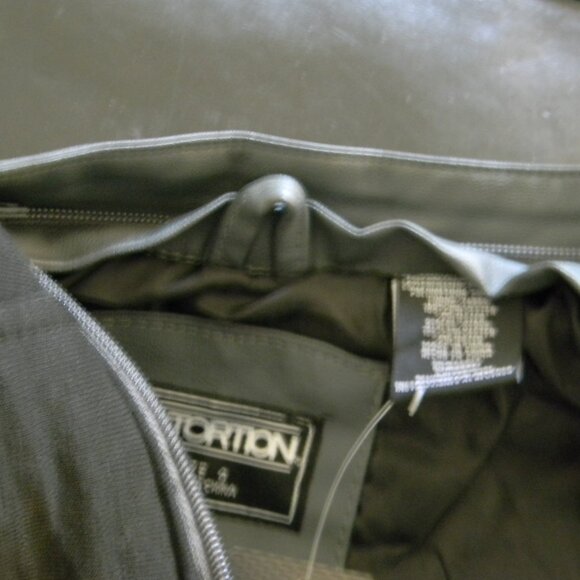 Distortion Faux Leather Boys Youth Moto Jacket Pockets Removable Hood NWT - Picture 4 of 6